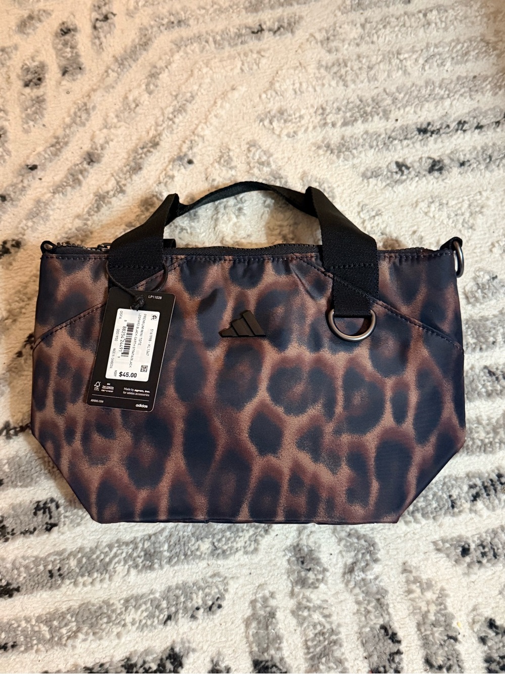 adidas Leopard Print Tote in Brown and Black